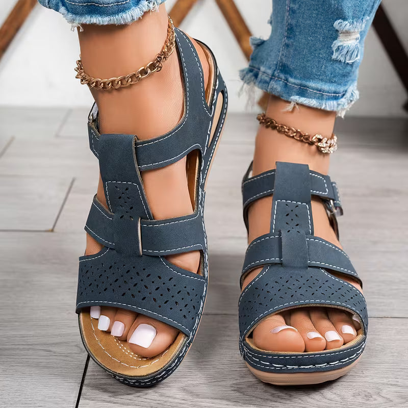 🔥Best Seller-Last Day Sale 60% OFF🔥Trendy Wedge-Heeled Sandals with a Thick Sole