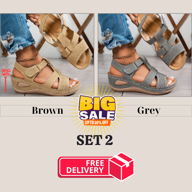 🔥Best Seller-Last Day Sale 60% OFF🔥Trendy Wedge-Heeled Sandals with a Thick Sole