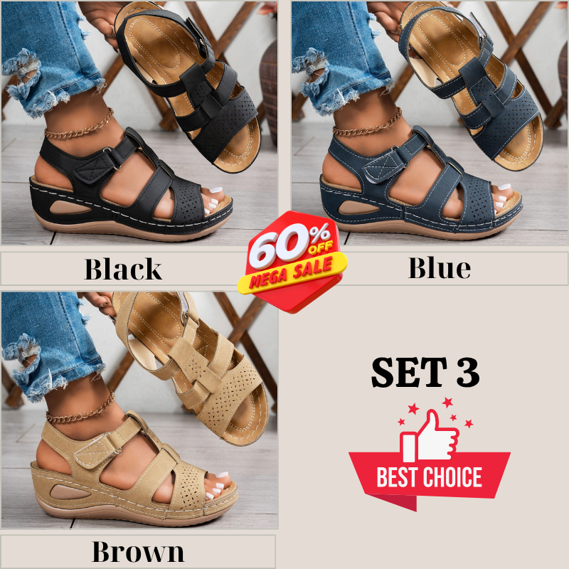 🔥Best Seller-Last Day Sale 60% OFF🔥Trendy Wedge-Heeled Sandals with a Thick Sole